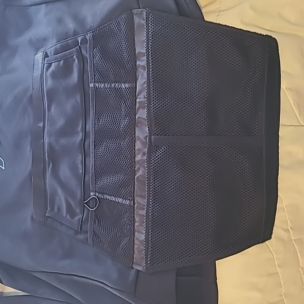 Black Fishing Hoodie with Blue Accents - Picture 2 of 6